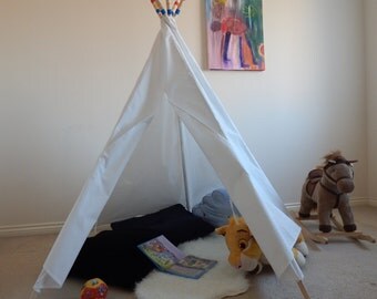 Childrens Teepee Play Tent, Tipi, Teepee, Wigwam, Play Tent, Teepee with painted poles,Tent