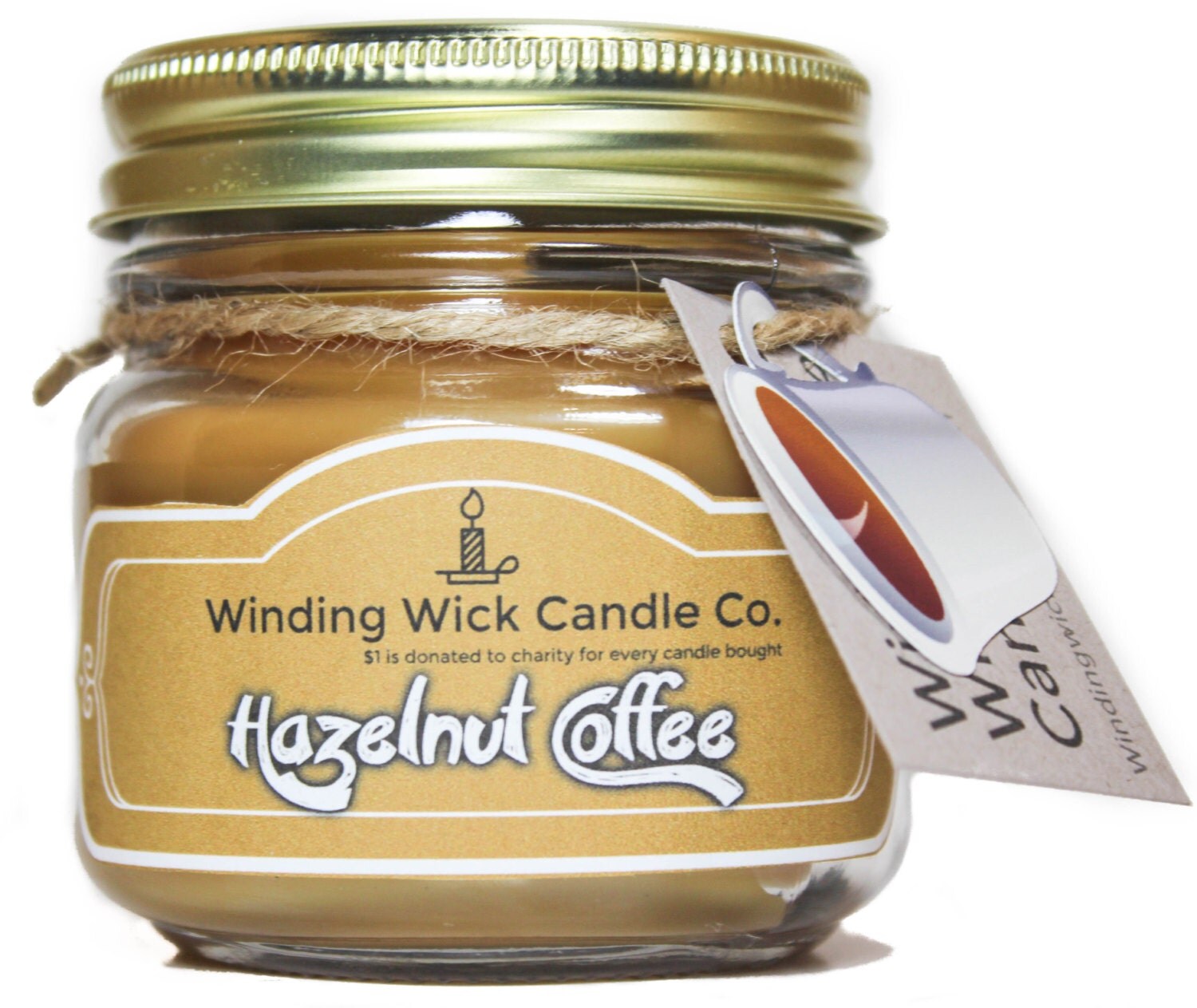 Hazelnut Coffee Scented Candle 8oz.