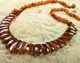 Amber necklace, Adult Amber Necklace, Genuine Baltic Amber Adult Necklace 18" Jewelry for Women