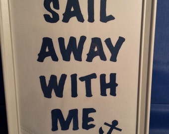 A4 Framed Sailcloth Picture