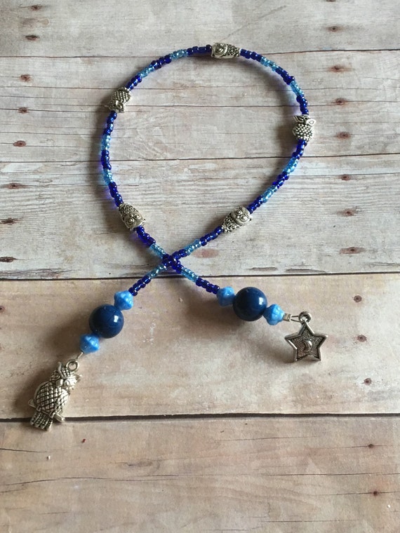 Beaded Bookmark Owl Bead Bookmark Book Bling by HappilyEverJewelry