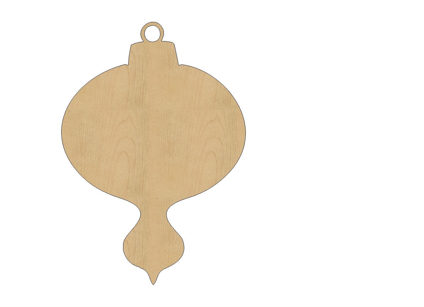 Christmas Ornament Cutout Shape Laser Cut Unfinished Wood
