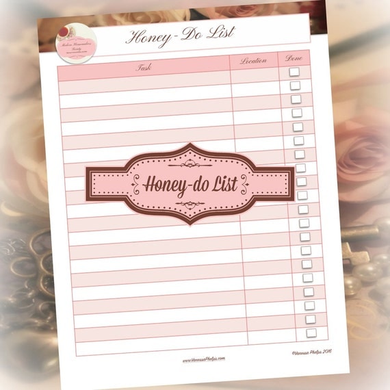 Honey-Do List printable