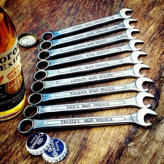 AF 7/16 Beer Wrench. 18 hand stamped characters