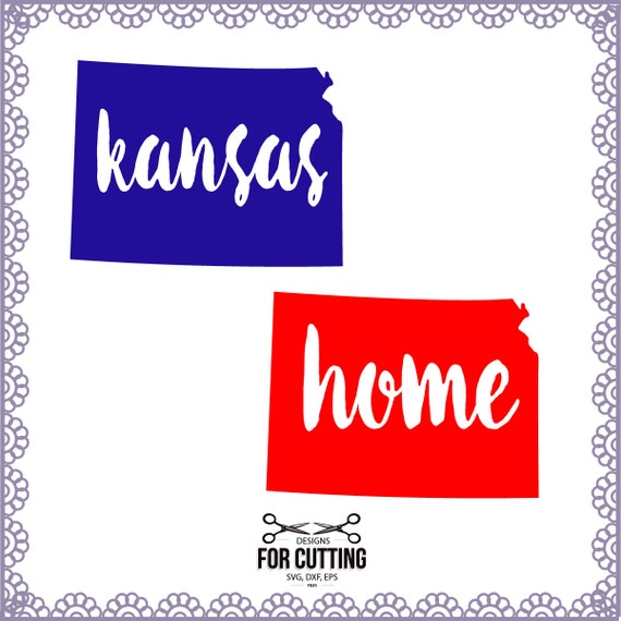 Download KANSAS Home Name design pack Cut Files Svg Eps Dxf.