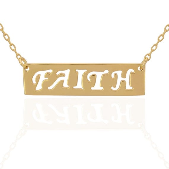 Sterling Silver Faith Necklace