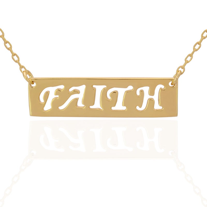 Sterling Silver Faith Necklace
