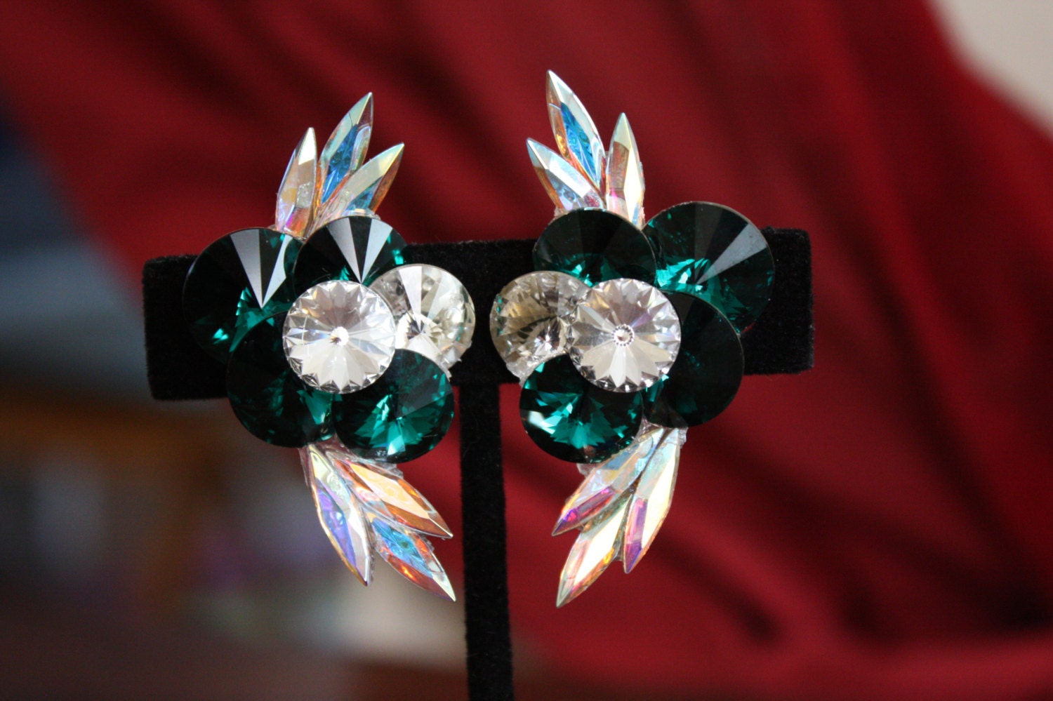Clip On Earrings Ballroom Dance Competition Jewelry
