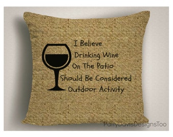 Gifts for Wine Lovers, Throw Pillows with Wine Sayings, Large Pillow Covers