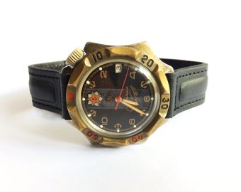 Soviet watch Russian watch Vintage Watch Men watch Mechanical watch vostok komandirskie men's wrist USSR Commander Russian Army Komandirskie