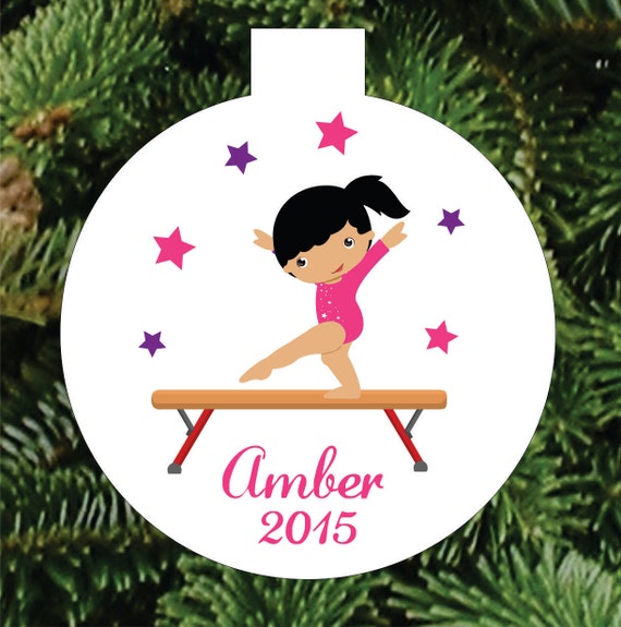 Items similar to Personalized Gymnastics Ornament Girl Gymnastic