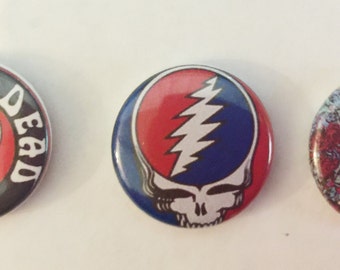 1" Grateful Dead pin back buttons