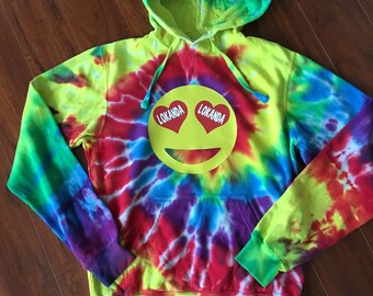 SALE! Camp LOKANDA Emoji Tie Dye Hoodie for Youths & Adults