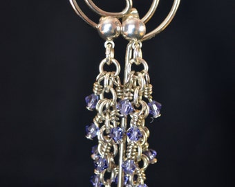 Purple Dangle Earring