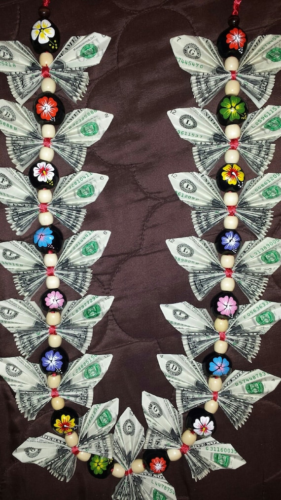 Butterfly money lei