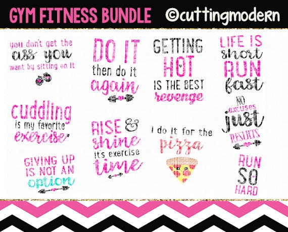 Download Work out Gym Exercise SVG Cut File Bundle PNG Included 10