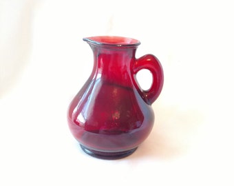 Red Glass Avon pitcher