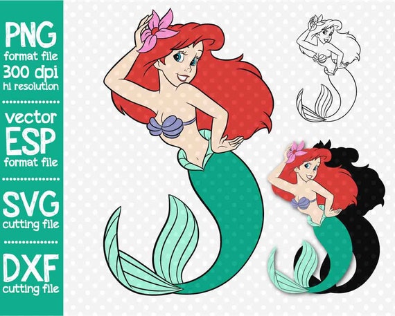 Download Princess Ariel the little mermaid clipart SVG by ...