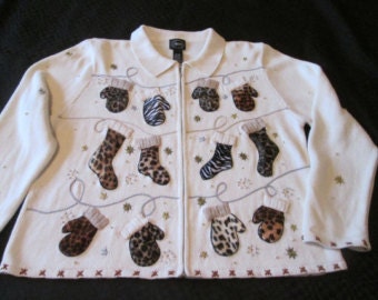 Vintage Christmas Cardigan, sweater / Jumper, Cardigan Christmas Vintage