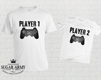 Father son matching shirts, Player 1 Player 2 Shirts, Dad and Baby Matching Shirts, Matching Family Shirts, Father's Day