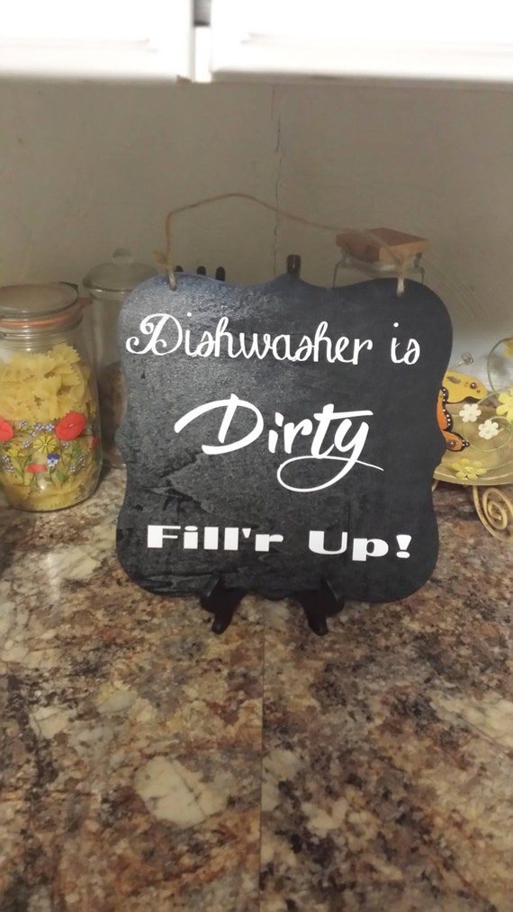 Dishwasher is Dirty Sign Double Sided Dishwasher is Clean