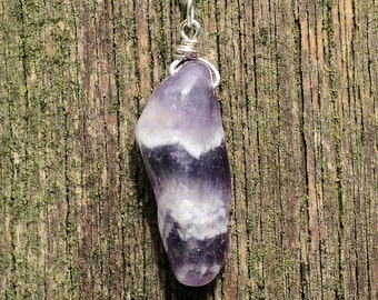 Raw amethyst pendant necklace, Amethyst pendant, Amethyst necklace, Amethyst jewelry, Amethyst gift, Amethyst silver pendant, Lavender