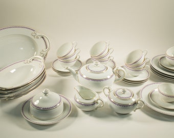 Rosenthal Bavaria tea service, dinner service, 38 pieces, Ph. Rosenthal, 20s, marked 159/2388/39