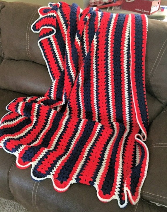 red white blue crochet patterns for afghan free