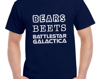 Bears Beets Battlestar Galactica Tshirt | The Office Michael Scott Dunder Mifflin Dwight Schrute Scranton Pennsylvania T-Shirt Gift UK USA