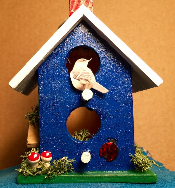 Items Similar To Miniature Decorative Bird House On Etsy   Il 570xN.1014102583 68jj 