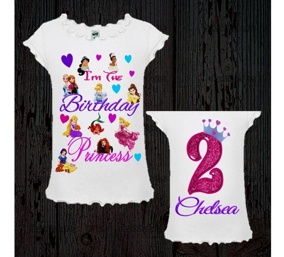 Disney Princess Birthday Shirt or Dress