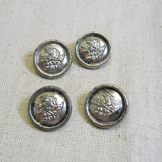 Vintage Pendleton Wool Thistle Buttons Set of by AllThumbsSewing