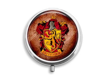 Harry Potter House Of Gryffindor Pill Box, Pill Case, Pill Container, Mints Container, Trinkets Box, Jewelry Box (P022)
