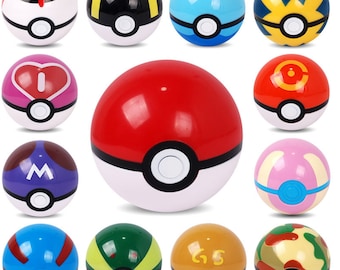 Pokeball Toy for kids, poke ball,ultra ball,master,great ball,container gift ideas for her, proposal ring holder, creative packaging box