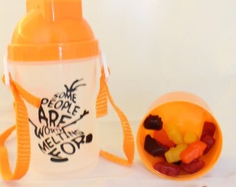 Some people are worth melting for kids snack cups-Kids Snack Cups-Drink Snack Cups-Sippy Cup-Travel Snack Cup-Snack in a Cup