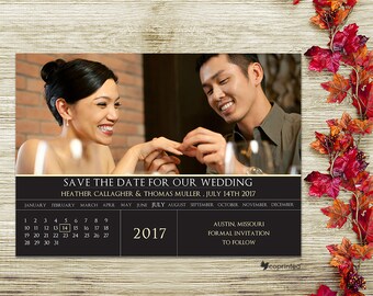 Calendar Save The Date - traditional, formal, text, template, ring, portrait, classic, date, planner, free customization, digital sample