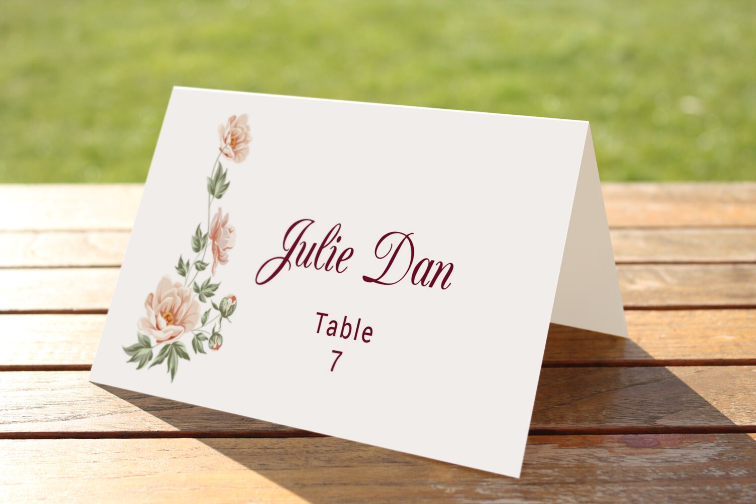 Printable Wedding Place Cards Template Printable Name Card