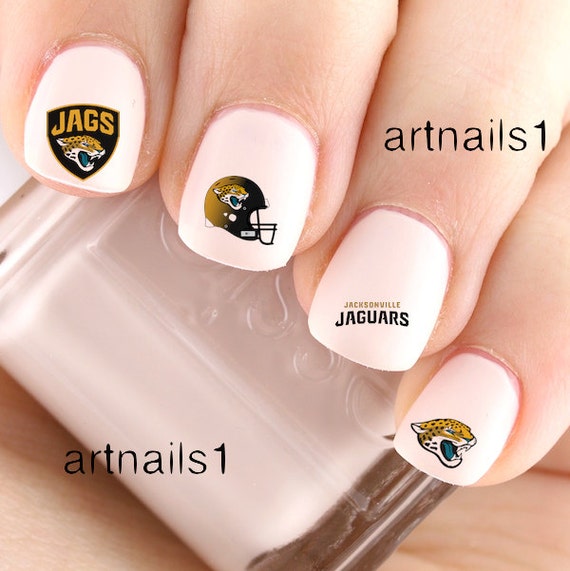 Jacksonville Jaguars Football Game Nail Art Nails by artnails1