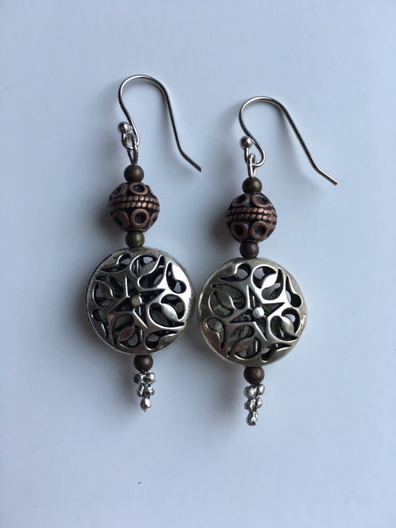Tribal Pattern Earrings | tribal pattern metal earring Tribal Pattern Earrings | tribal pattern metal earring