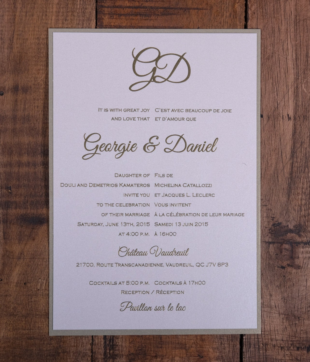 Bilingual Wedding Invitations 1