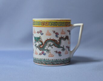 Fine old double dragons porcelain cup without cover DSC_00832