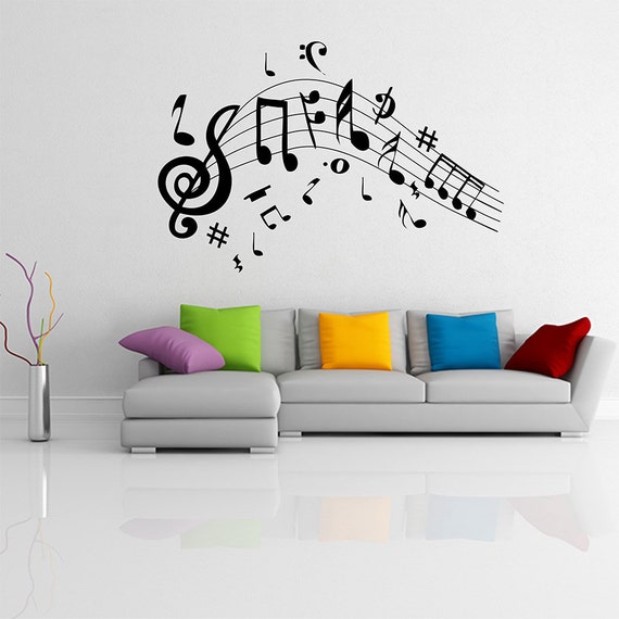 Music Wall decal Music Symbol Art Music Room Sticker Decals