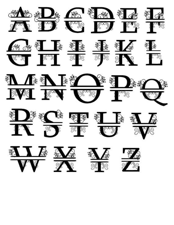 monogram alphabet alphabet svg svg alphabet monogram svg