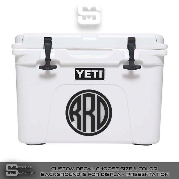 Monogram Yeti Cooler Decal Yeti Decal Yeti by StickerMasters