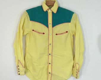 80's vintage polo ralph lauren western wear shirt snap button size xs