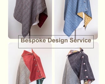 Perfect gift, bespoke women's poncho, made to your order.