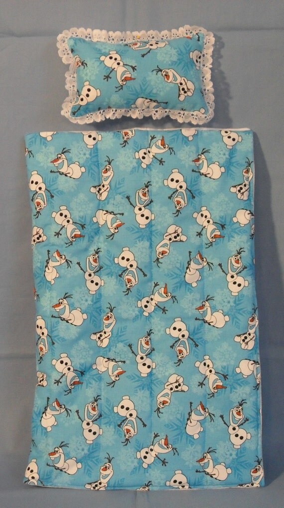18 Inch Doll Frozen Characters Sleeping Bag and Pillow Set