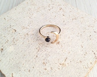30 PCS-R133 Simple flat crescent moon knuckle ring,knuckle half moon ring -