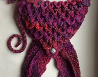 Crocheted mermaid tail tote bag
