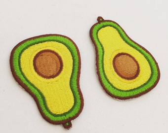 Avocado Iron-On Patch, Fruit Sew-On Patch, Avocado Badge, DIY Embroidery, Embroidered Badge, Embroidered Applique, Pop Culture Gift
